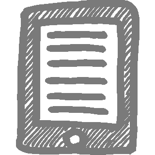 Schermo di tablet disegnato a mano